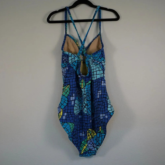 Lilly Pulizer, Size 8, Women's One-piece Swimsuit, Mosaic Blue Classic - Picture 4 of 6
